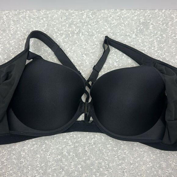 KNOCK-OUT BY VICTORI'S SECRET Front Closure Sports Bra 36DD Max Support Black - Picture 3 of 10